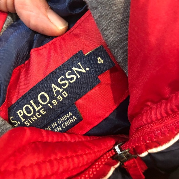 U.S. Polo Assn. Puffer Coat w/ Varsity Sleeves - Picture 8 of 8